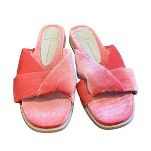 Coral Velvet Dolce Vita Slipper/Slides (Brand New)